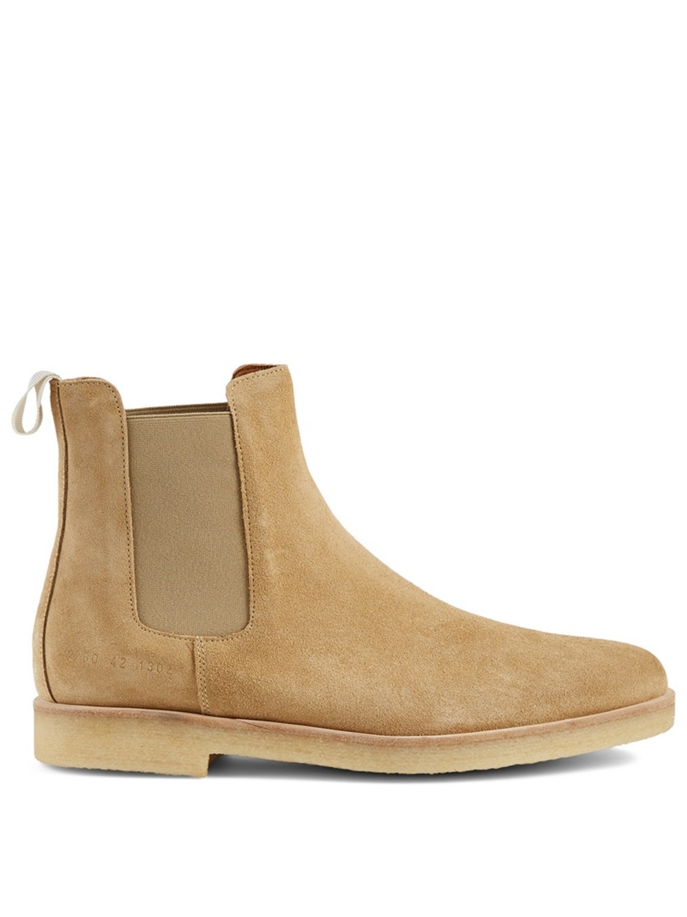 Common Projects Tan Suede Chelsea Boots